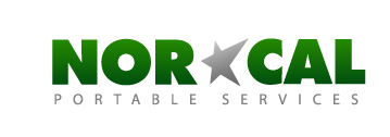 Logo of Nor Cal Portable Services featuring bold green letters and a white star replacing the 'a' in "Cal"