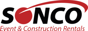 Sonoco Event & Construction Rentals logo featuring the word "Sonoco" in bold letters