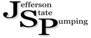 Logo of "Jefferson State Pumping" in black, bold font