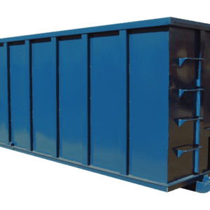 40-yard blue dumpster on a white background
